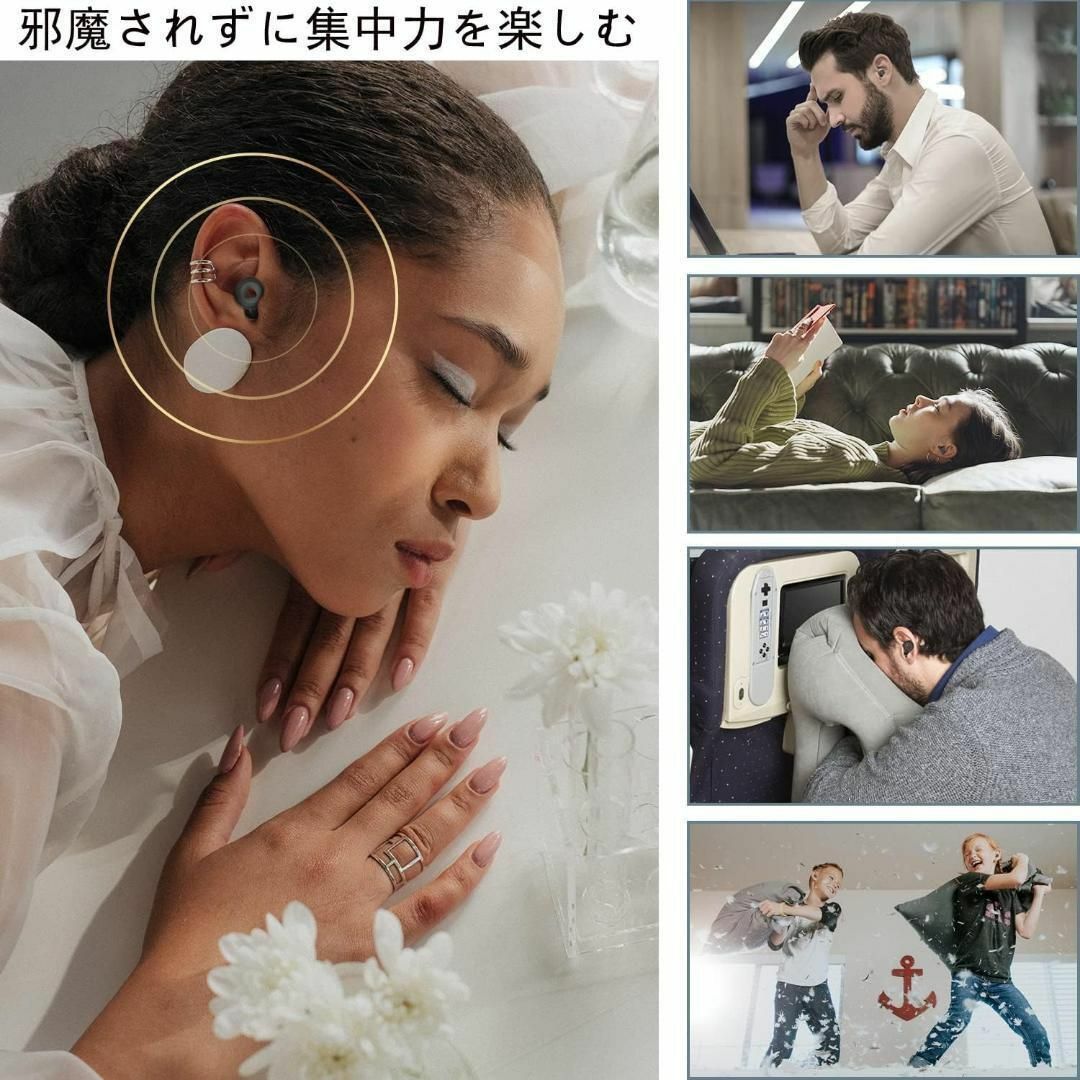 耳栓 睡眠用 遮音 ノイズ低減 40dB 快眠 安眠グッズ インテリア/住まい/日用品の日用品/生活雑貨/旅行(旅行用品)の商品写真