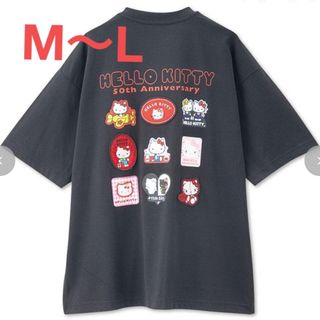 ハローキティ(ハローキティ)のハローキティ　tシャツ　黒　M〜Lサイズ　サンリオ　アベイル(キャラクターグッズ)