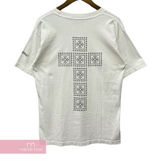 クロムハーツ(Chrome Hearts)のCHROME HEARTS Old Maribu Framed Cross Tee クロムハーツ オールドマリブフレームクロスTシャツ 半袖カットソー マリブ限定 ポケT オールドクロム ホワイト サイズM【240407】【中古-B】【me04】(Tシャツ/カットソー(半袖/袖なし))