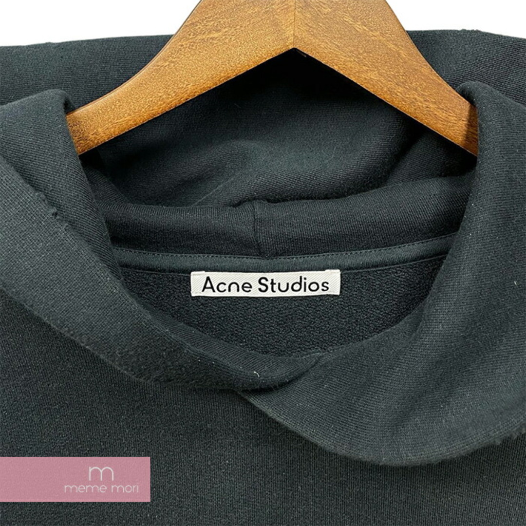 Acne Studios(アクネストゥディオズ)のAcne studios Logo Hoodie Sweater FN-UX-SWEA000020 アクネストゥディオズ ロゴフーディセーター パーカー ダメージ加工 スプレー仕上げ リサイクルポリエステル ブラック サイズL【240407】【中古-A】【me04】 メンズのトップス(パーカー)の商品写真