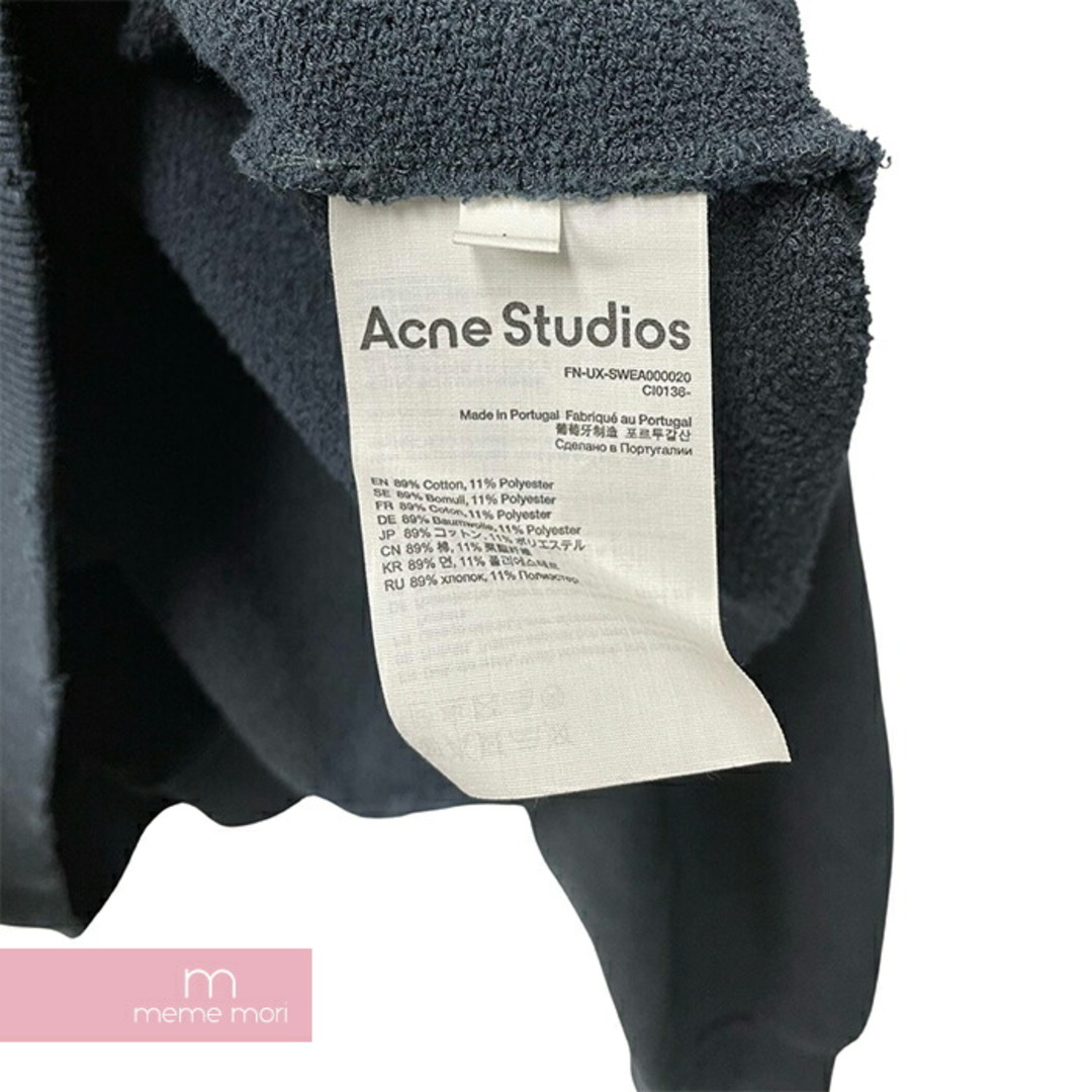 Acne Studios(アクネストゥディオズ)のAcne studios Logo Hoodie Sweater FN-UX-SWEA000020 アクネストゥディオズ ロゴフーディセーター パーカー ダメージ加工 スプレー仕上げ リサイクルポリエステル ブラック サイズL【240407】【中古-A】【me04】 メンズのトップス(パーカー)の商品写真