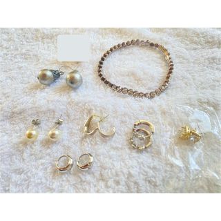 アネモネ(Ane Mone)のアネモネ　ピアス　ブレスレット　セット　シルバー　コットンパール　フープ(ピアス)