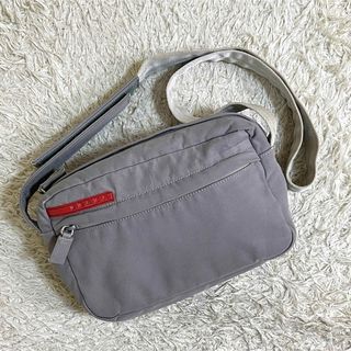 PRADA - プラダスポーツ　ボディバッグ　テスートナイロン　斜め掛け　2way　ロゴ　グレー