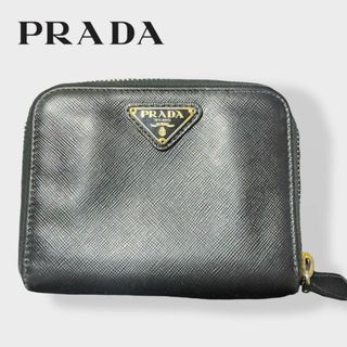 プラダ(PRADA)のPRADA 　プラダ　二つ折り財布 ウォレット レザー サフィアーノ 三角ロゴ(財布)