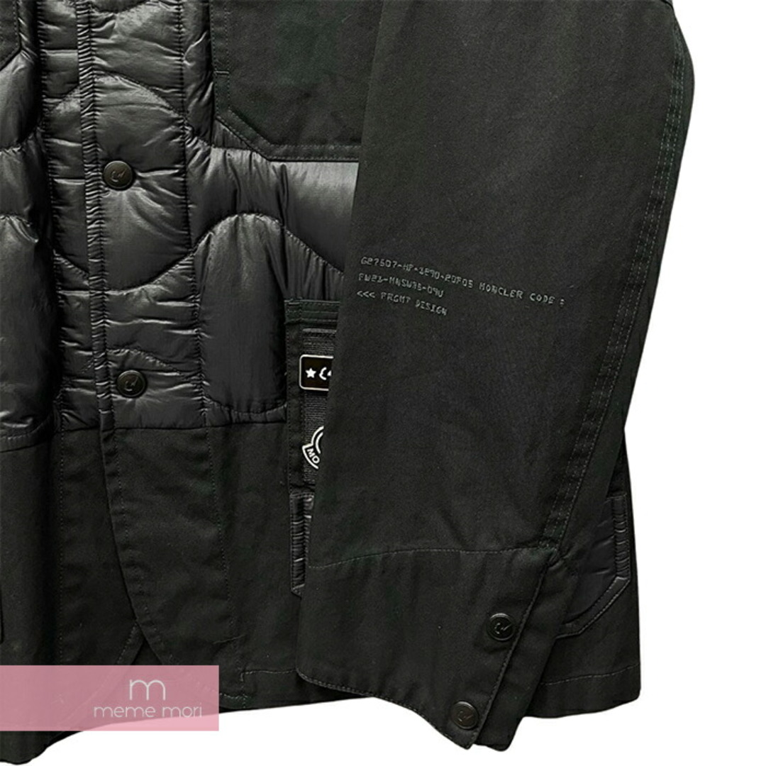 MONCLER(モンクレール)の【BIG PRICE OFF】MONCLER 2021AW Achilled Short Down Jacket by Frgmt G209U1A00012 M1292 モンクレール アチルドショートダウンジャケット バイフラグメント ヒロシフジワラ ピンバッジ装飾 バッグロゴ ブラック サイズ0 【240407】【中古-A】【me04】 メンズのジャケット/アウター(その他)の商品写真