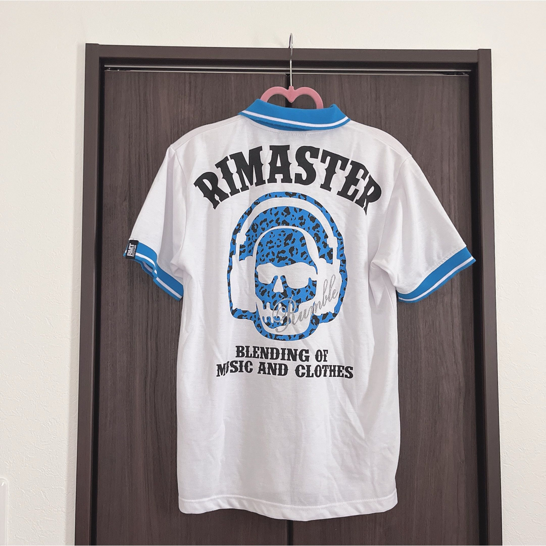 RIMASTER(リマスター)のメンズ　ポロシャツ　白　夏　スカル　rimaster RMT L 黒　かっこいい メンズのトップス(ポロシャツ)の商品写真