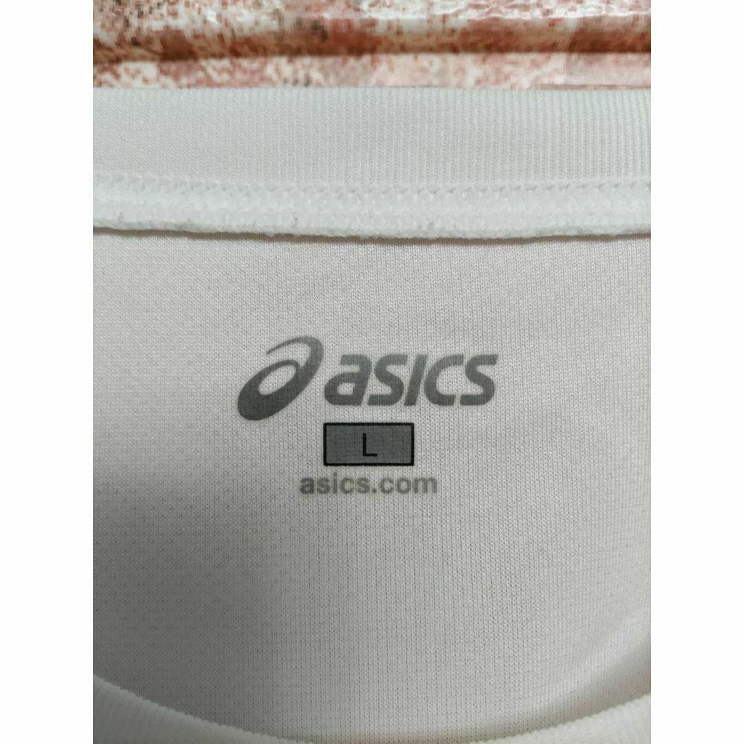 asics(アシックス)のasics アシックス メンズ 吸汗速乾 半袖Tシャツ 白 Lサイズ スポーツ/アウトドアのトレーニング/エクササイズ(その他)の商品写真