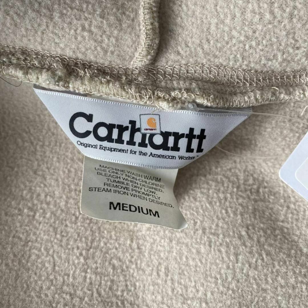 carhartt(カーハート)のCarhartt フルジップパーカー ボア フリース ベージュ Mサイズ レディースのトップス(パーカー)の商品写真