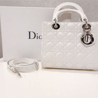 Christian Dior -  美品 Dior レディディオール ミディアム シルバー金具