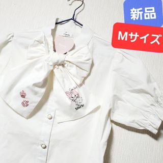 マリー(マリー)の新品 ディズニー ブラウス マリーちゃん tシャツ 半袖 刺繍 マリー リボン(シャツ/ブラウス(半袖/袖なし))