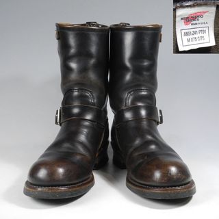 レッドウィング(REDWING)のPT91プリント羽タグ2268エンジニアブーツ茶芯黒9268 2966 PT83(ブーツ)