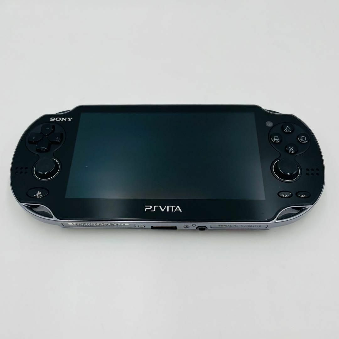 PlayStation Vita(プレイステーションヴィータ)の【美品】PlayStation®Vita PCH-1100 クリスタルブラック エンタメ/ホビーのゲームソフト/ゲーム機本体(携帯用ゲーム機本体)の商品写真