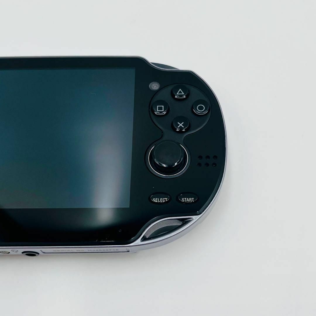 PlayStation Vita(プレイステーションヴィータ)の【美品】PlayStation®Vita PCH-1100 クリスタルブラック エンタメ/ホビーのゲームソフト/ゲーム機本体(携帯用ゲーム機本体)の商品写真