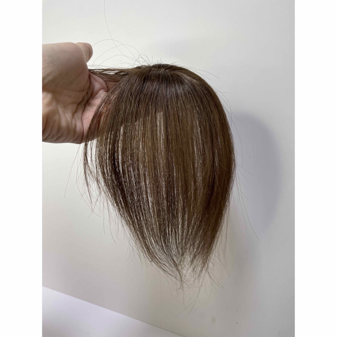 前髪ウィッグ人毛100%ヘアピース部分ウィッグ頭頂部エアリーブラウン レディースのウィッグ/エクステ(前髪ウィッグ)の商品写真