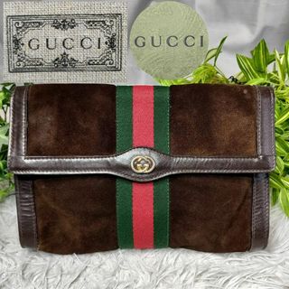 GUCCI クラッチバッグ シェリーライン ブラウン グッチ セカンドバッグ 茶