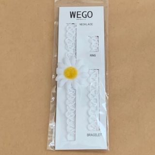 ウィゴー(WEGO)のWEGO フラワータトゥーチョーカーセット 白(ネックレス)