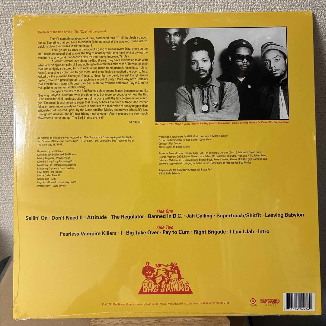 新品未開封 Bad Brains レコード LP バッド・ブレインズ vinyl エンタメ/ホビーのエンタメ その他(その他)の商品写真