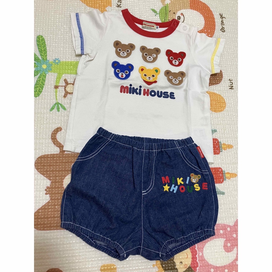 mikihouse(ミキハウス)のミキハウス　プッチーtシャツ　ブルマのセット　美品 キッズ/ベビー/マタニティのベビー服(~85cm)(Ｔシャツ)の商品写真