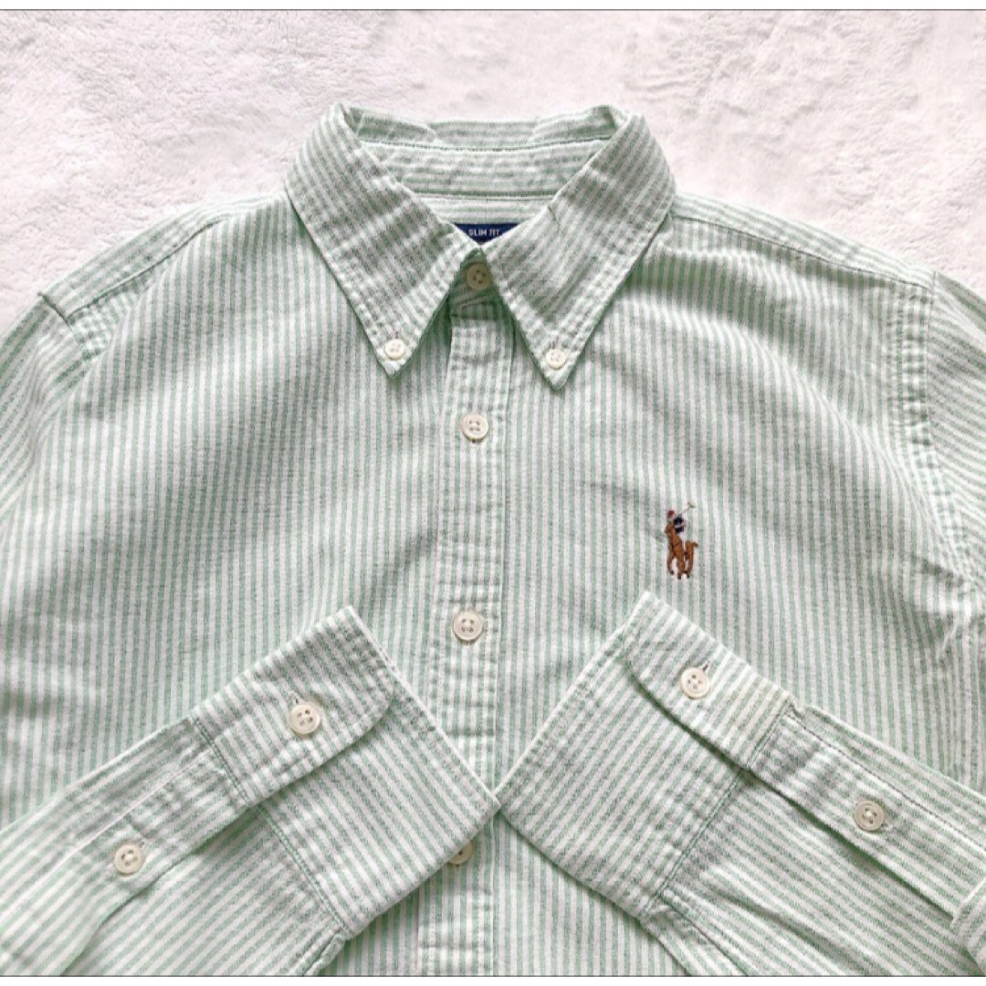 POLO RALPH LAUREN(ポロラルフローレン)のRALPH LAUREN ラルフローレン　ストライプ　オックスフォード　シャツ レディースのトップス(シャツ/ブラウス(長袖/七分))の商品写真