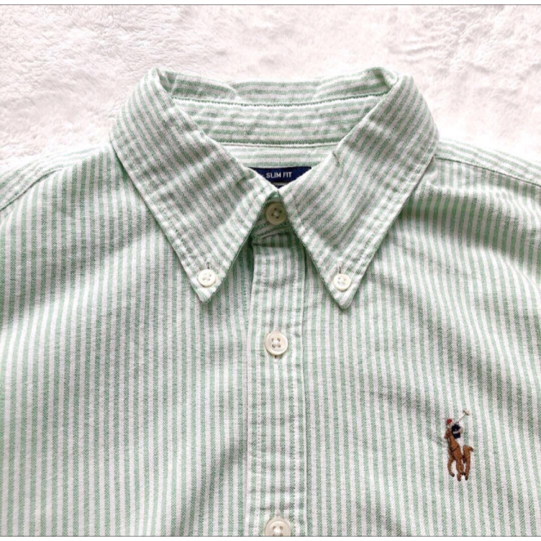 POLO RALPH LAUREN(ポロラルフローレン)のRALPH LAUREN ラルフローレン　ストライプ　オックスフォード　シャツ レディースのトップス(シャツ/ブラウス(長袖/七分))の商品写真