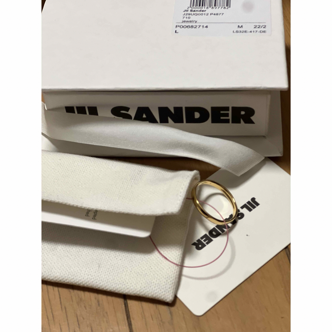 Jil Sander(ジルサンダー)の【全新美品】JILSANDER LOGO リング　指輪　サイズL メンズのアクセサリー(リング(指輪))の商品写真