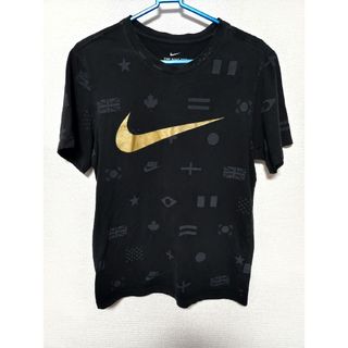 ナイキ(NIKE)のナイキ　NIKE　総柄Tシャツ　ブラック　S　肩幅42cm身幅47cm着丈(Tシャツ/カットソー(半袖/袖なし))