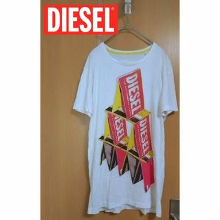 ディーゼル(DIESEL)のDIESEL フロント トランプタワー プリント Tシャツ M ディーゼル 服(Tシャツ/カットソー(半袖/袖なし))