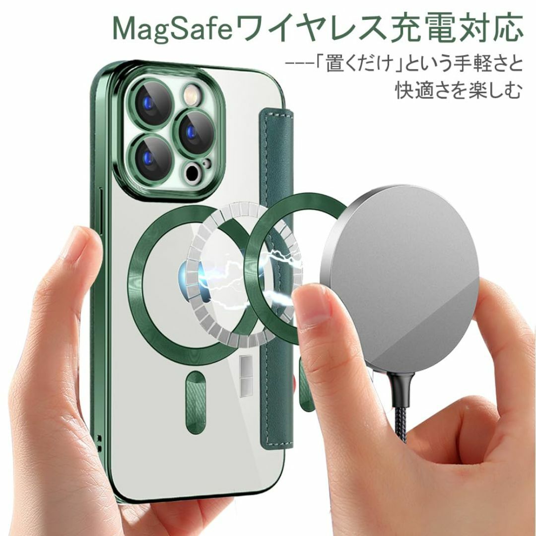 【色: グリーン】【REHOOF】iPhone 14 pro max ケース 手 スマホ/家電/カメラのスマホアクセサリー(その他)の商品写真