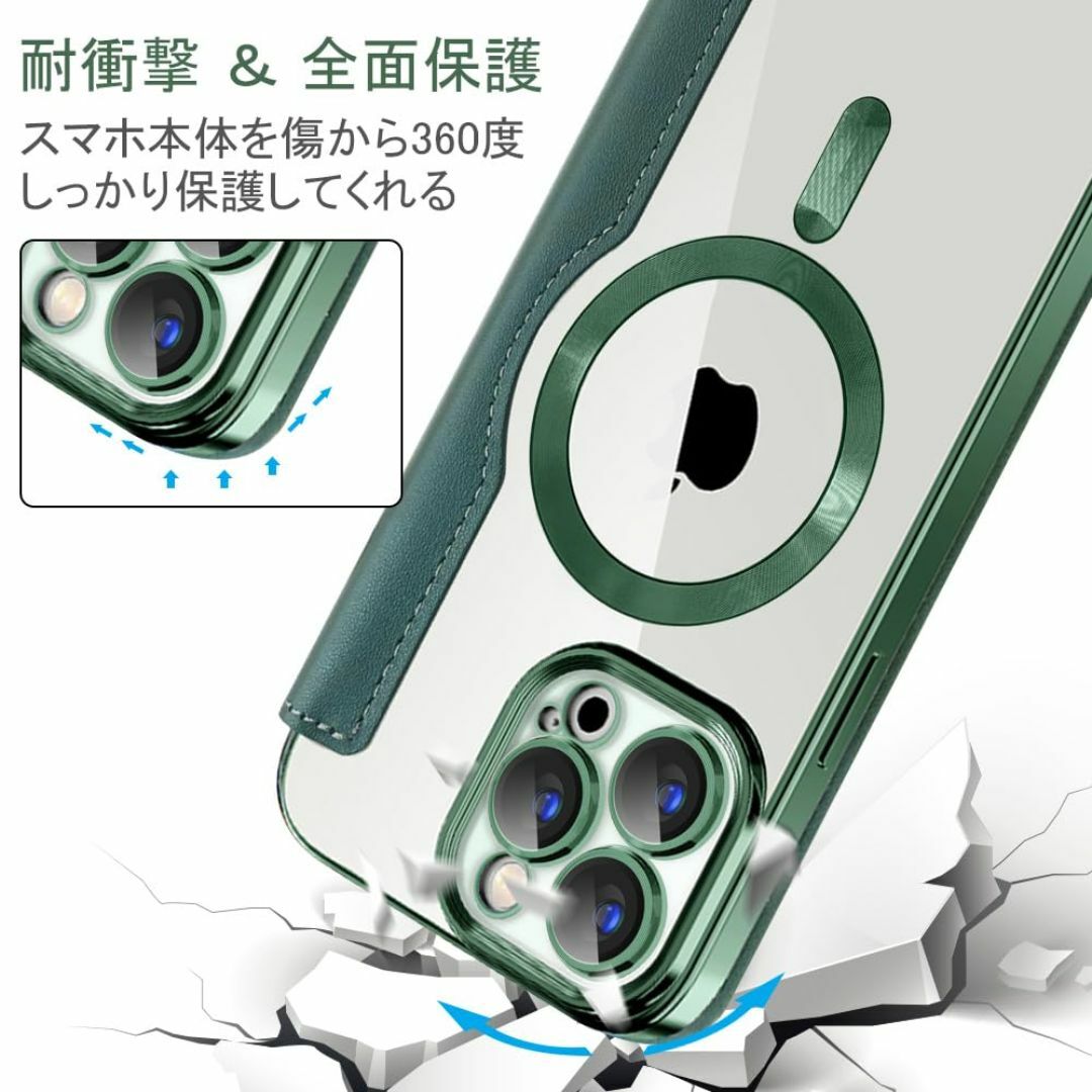 【色: グリーン】【REHOOF】iPhone 14 pro max ケース 手 スマホ/家電/カメラのスマホアクセサリー(その他)の商品写真