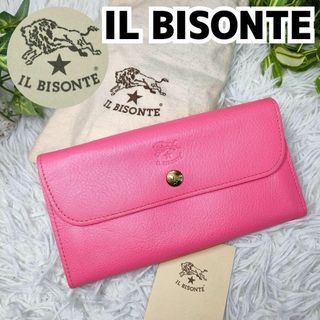 イルビゾンテ(IL BISONTE)の美品 未使用 極希少 イルビゾンテ 長財布 ピンク 限定色 IL BISONTE(財布)