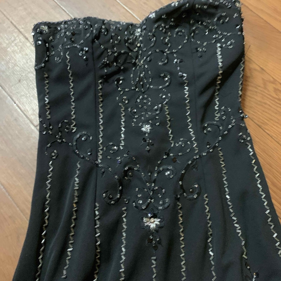 ビーズスパンコールの大人ドレス レディースのフォーマル/ドレス(ロングドレス)の商品写真