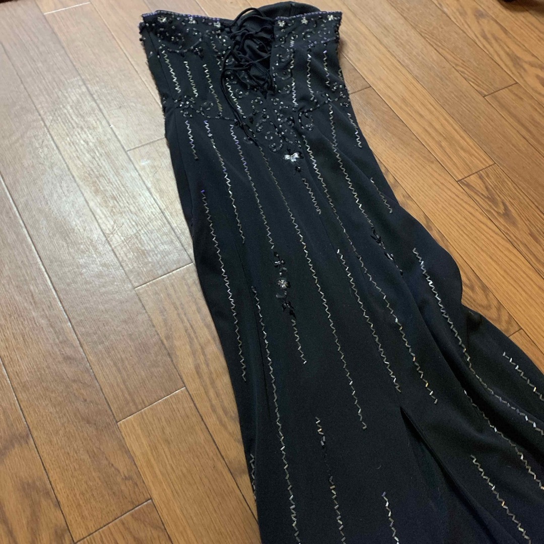 ビーズスパンコールの大人ドレス レディースのフォーマル/ドレス(ロングドレス)の商品写真