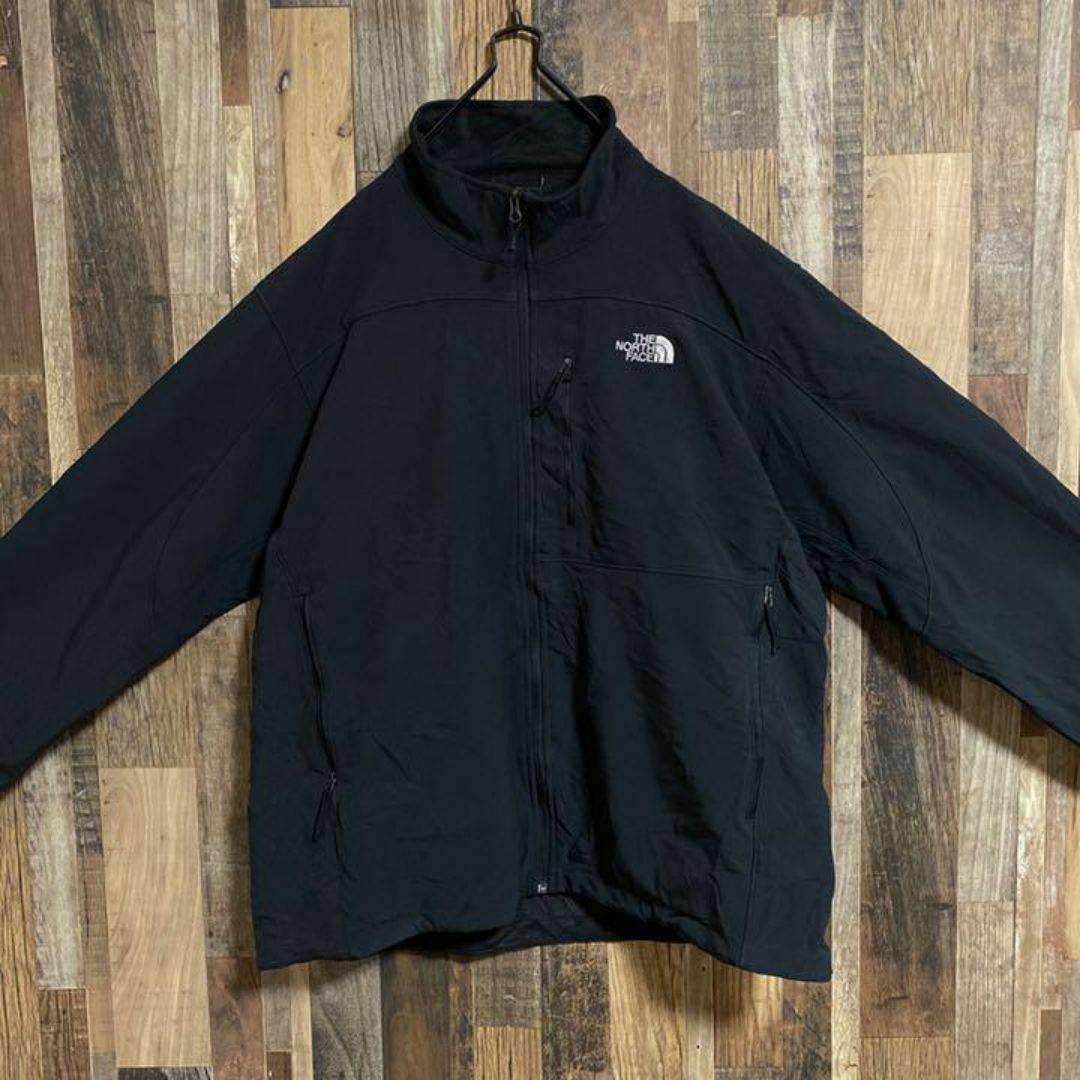 THE NORTH FACE(ザノースフェイス)のノースフェイス ナイロン ジャケット 黒 ジップアップ 古着 長袖 アウター メンズのジャケット/アウター(ナイロンジャケット)の商品写真