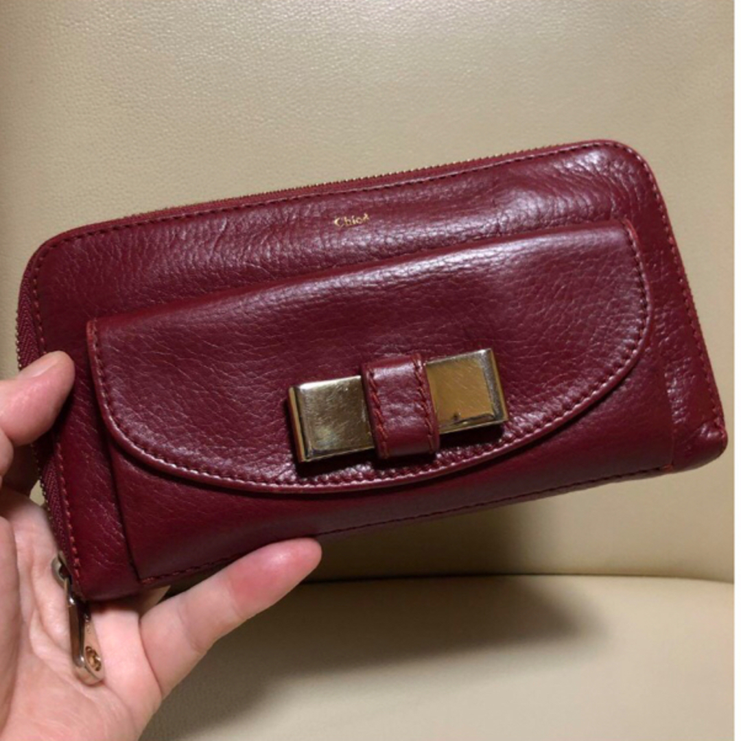 Chloe(クロエ)のクロエリリィオールレザーレディース長財布　クリーニング済み レディースのファッション小物(財布)の商品写真