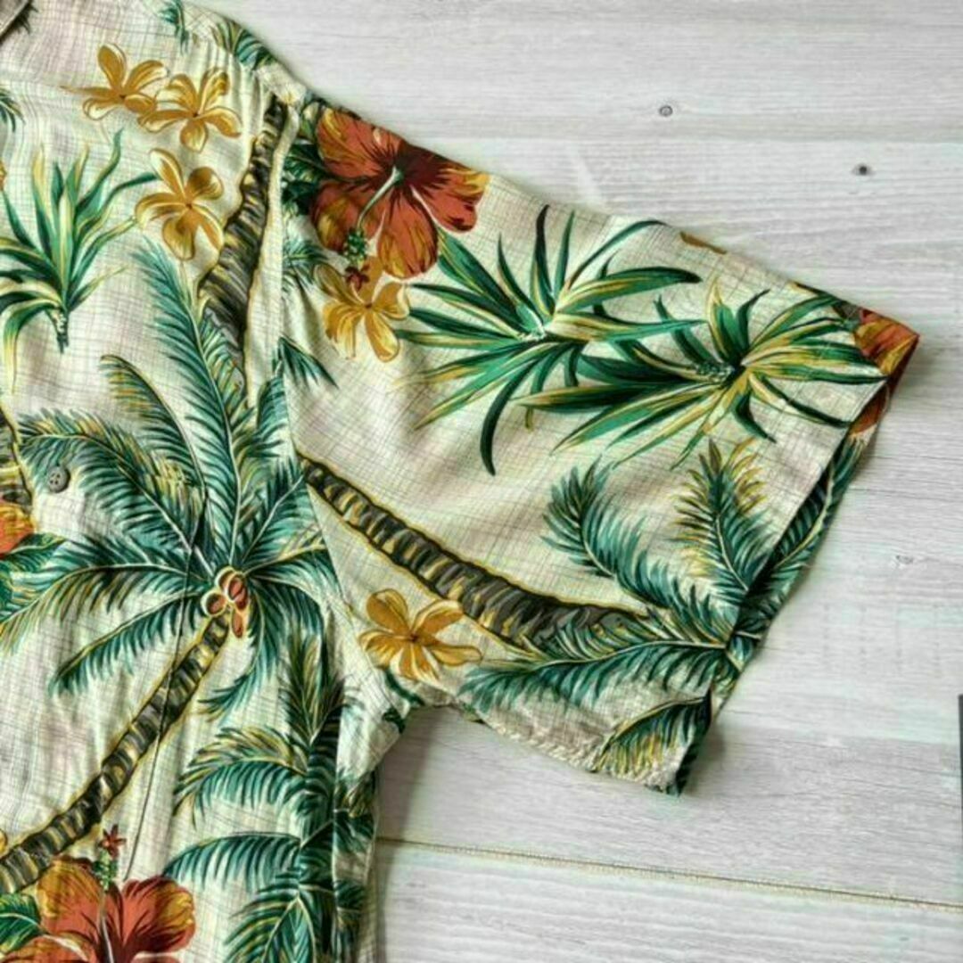 USA古着 Batik Bay ヴィンテージ アロハシャツ レーヨン 総柄 メンズのトップス(シャツ)の商品写真