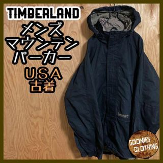 Timberland - ティンバーランド USA古着 90s ナイロン マウンテンパーカー ロゴ 黒