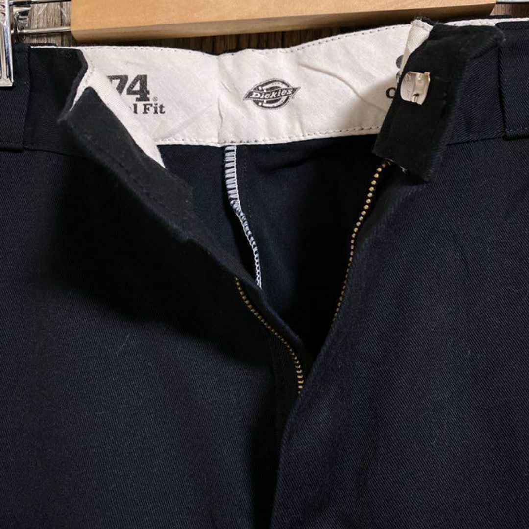 Dickies(ディッキーズ)のディッキーズ メンズ ワーク パンツ 黒 ロゴ 40 2XL USA古着 90s メンズのパンツ(ワークパンツ/カーゴパンツ)の商品写真