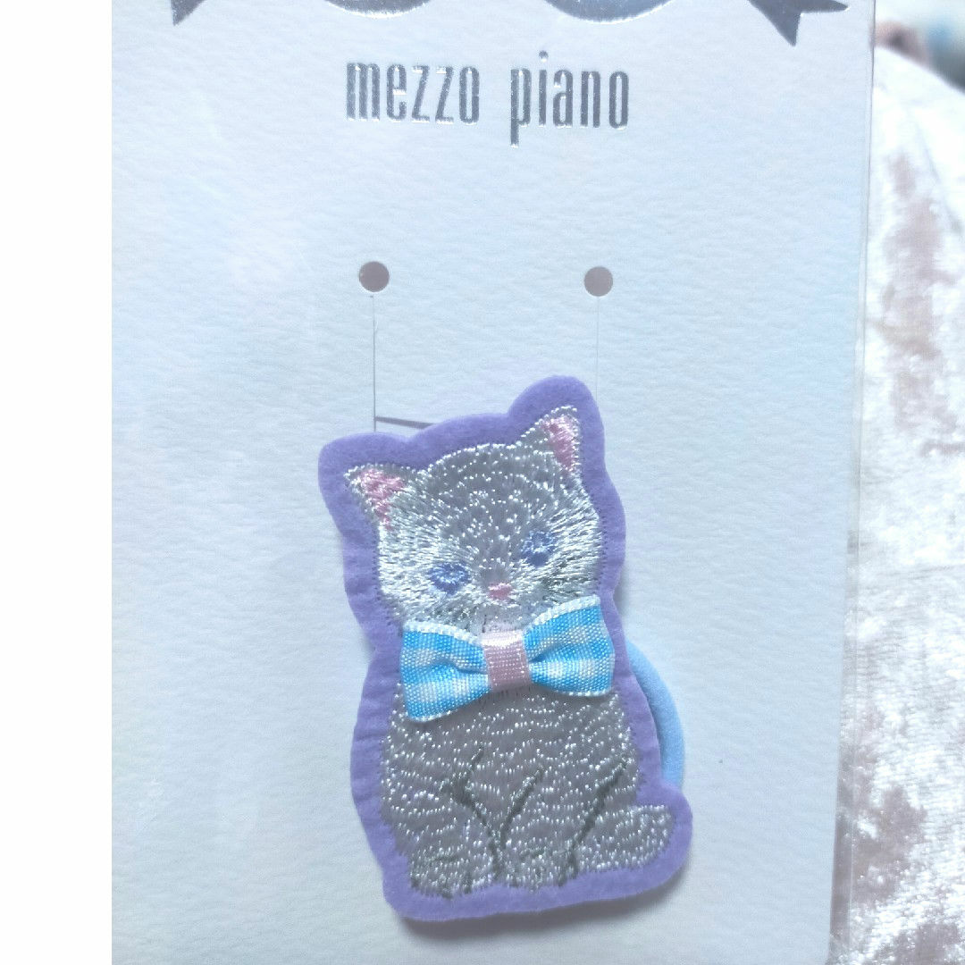 mezzo piano(メゾピアノ)の未使用品✨ メゾピアノ ヘアポニー ヘアゴム ねこ キッズ/ベビー/マタニティのこども用ファッション小物(その他)の商品写真