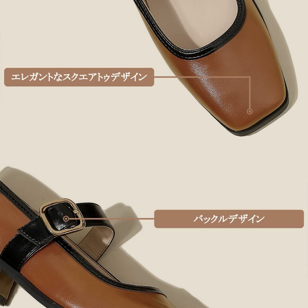 [Gekulu] パンプス シューズ レディース バレエシューズ スクエアトゥ  レディースの靴/シューズ(その他)の商品写真