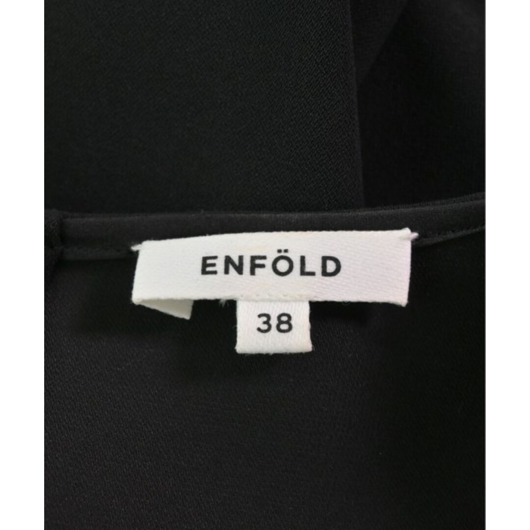 ENFOLD(エンフォルド)のENFOLD エンフォルド ブラウス 38(M位) 黒 【古着】【中古】 レディースのトップス(シャツ/ブラウス(長袖/七分))の商品写真