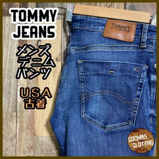 TOMMY JEANS - トミージーンズ メンズ デニム パンツ スリム ストレート L USA古着 90