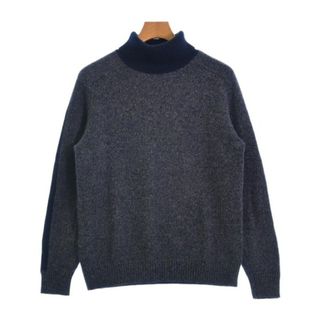 スリードッツ(three dots)のthree dots スリードッツ ニット・セーター L 紺xグレー(ミックス) 【古着】【中古】(ニット/セーター)