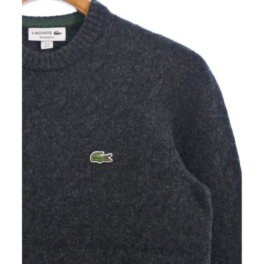 LACOSTE(ラコステ)のLACOSTE ラコステ ニット・セーター 3(M位) グレー 【古着】【中古】 メンズのトップス(ニット/セーター)の商品写真