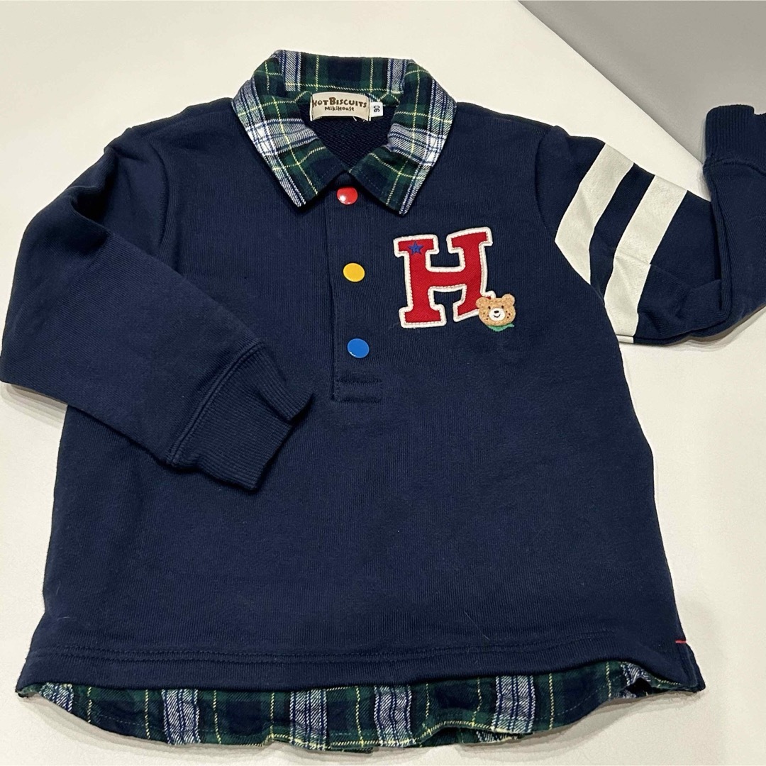 HOT BISCUITS(ホットビスケッツ)のホットビスケッツ　トレーナー　90サイズ キッズ/ベビー/マタニティのキッズ服男の子用(90cm~)(Tシャツ/カットソー)の商品写真