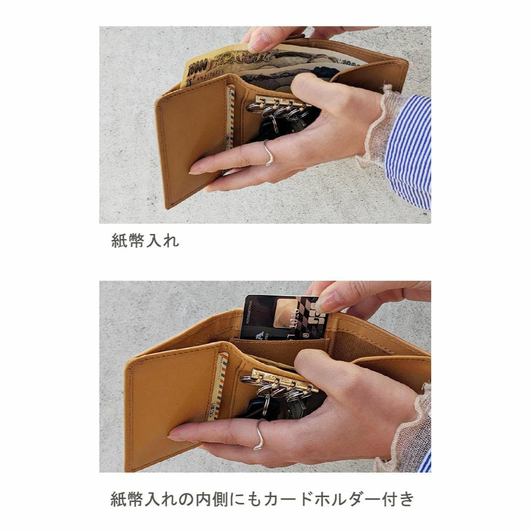 【色: パープル】[mieno] キーケース 財布 メンズ レディース (パープ メンズのバッグ(その他)の商品写真