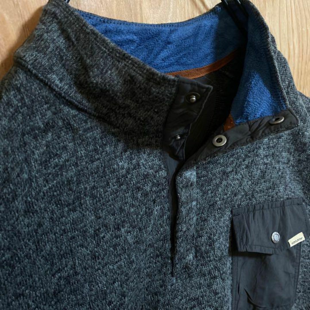 WOOLRICH(ウールリッチ)のウールリッチ ヘンリーネック ボタン ウール USA古着 90s 長袖 ニット メンズのトップス(ニット/セーター)の商品写真