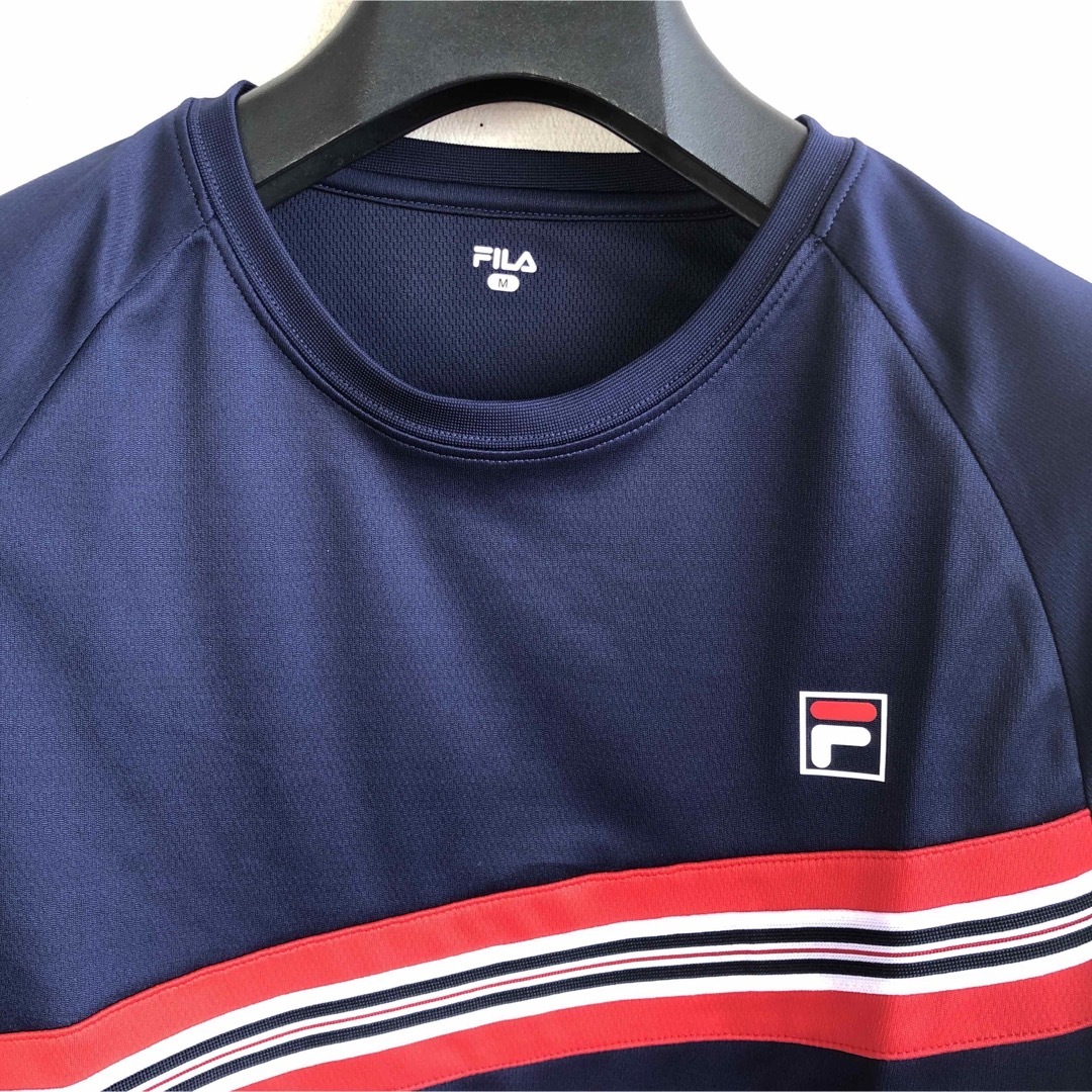 FILA(フィラ)のフィラ　メンズ　ゲームシャツ　Mサイズ　定価6490円　吸水速乾　UV スポーツ/アウトドアのテニス(ウェア)の商品写真