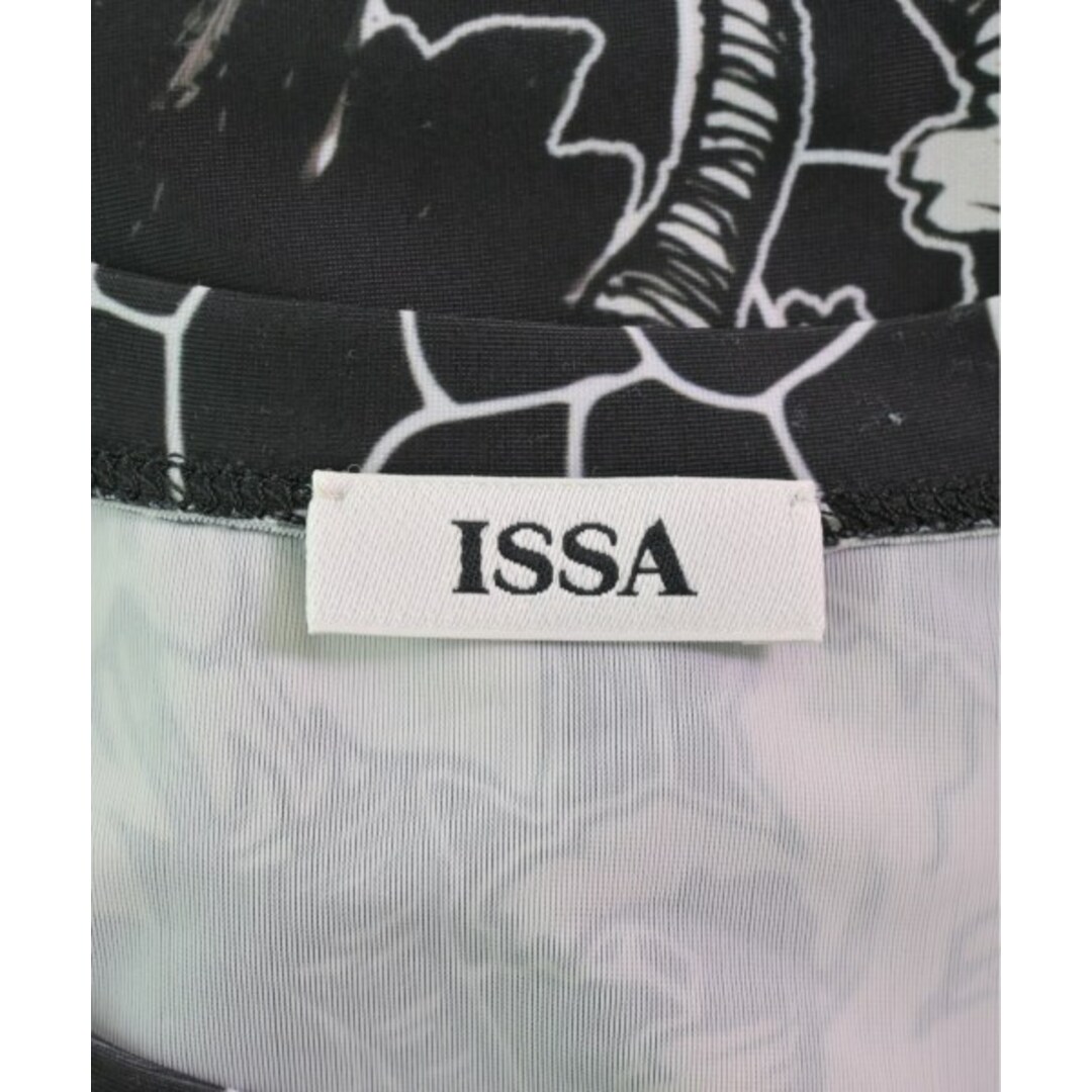 Issa London(イッサロンドン)のISSA LONDON ワンピース 10(M位) 黒x紺x白(花柄) 【古着】【中古】 レディースのワンピース(ひざ丈ワンピース)の商品写真