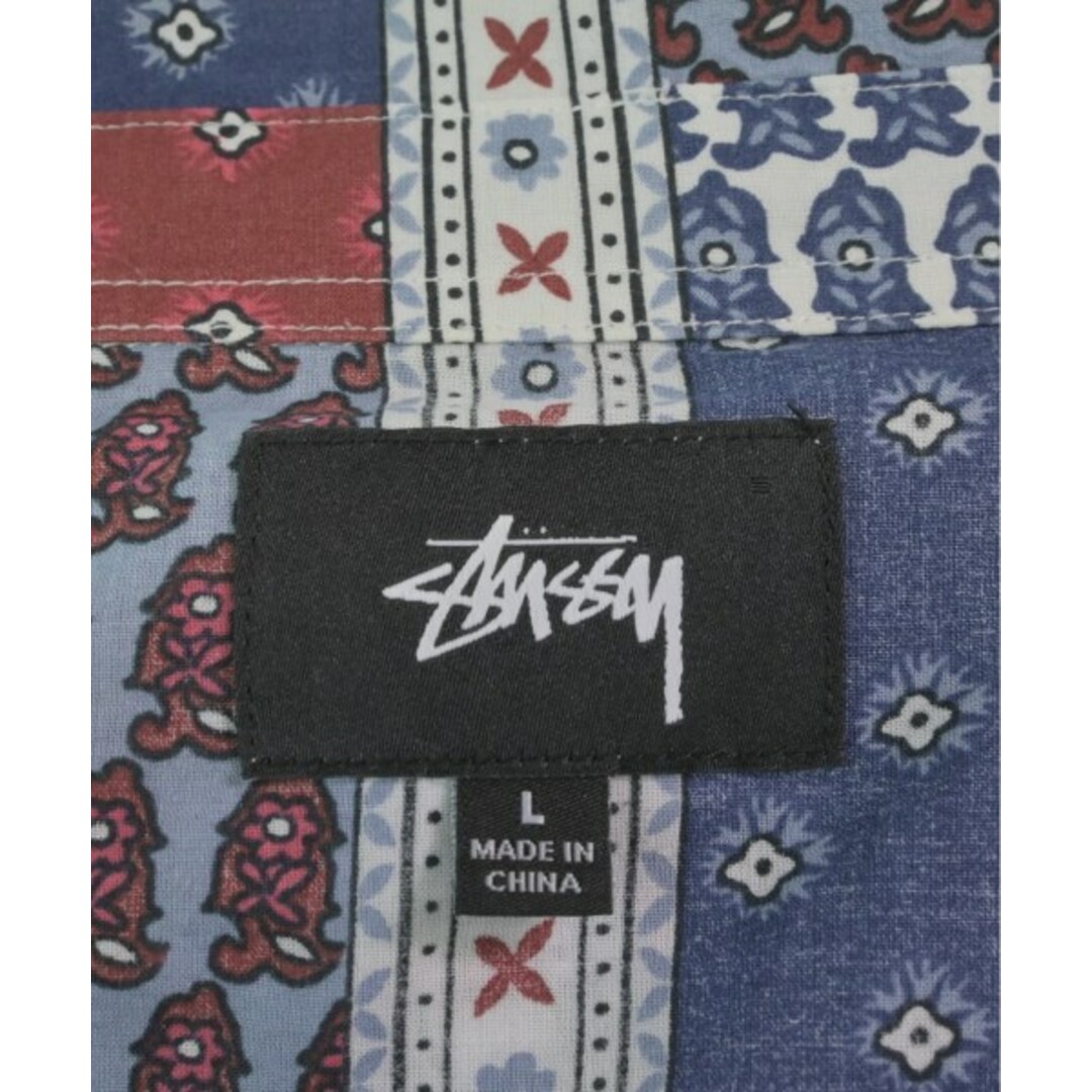 STUSSY(ステューシー)のSTUSSY ステューシー カジュアルシャツ L 青x赤x白等(総柄) 【古着】【中古】 メンズのトップス(シャツ)の商品写真