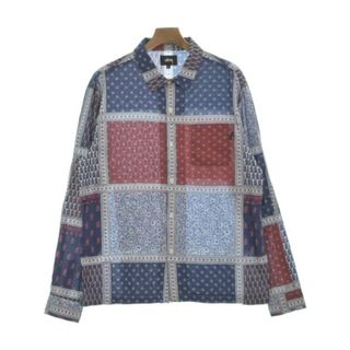 STUSSY - STUSSY ステューシー カジュアルシャツ L 青x赤x白等(総柄) 【古着】【中古】